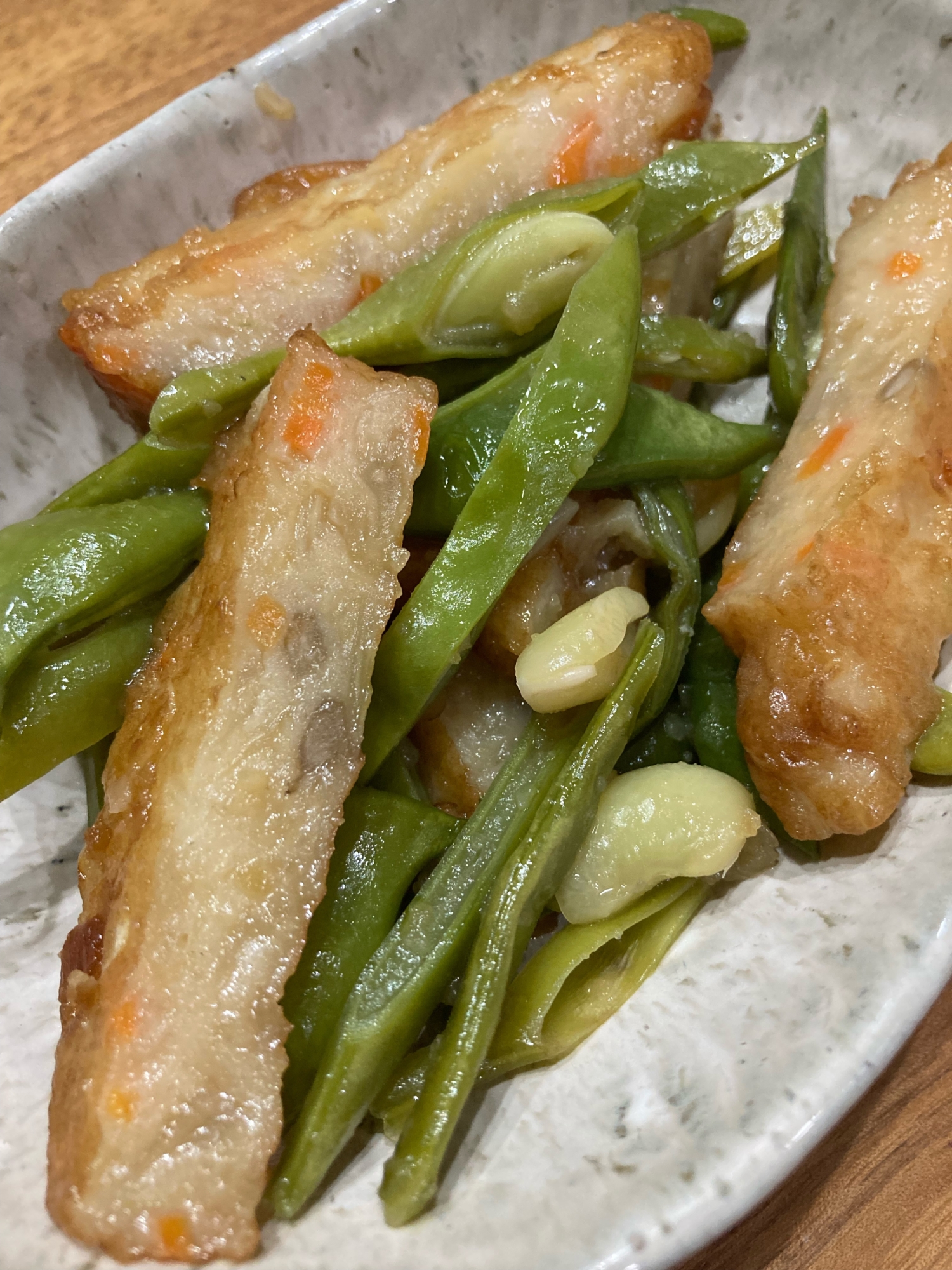 ささげと野菜天かまぼこの煮物