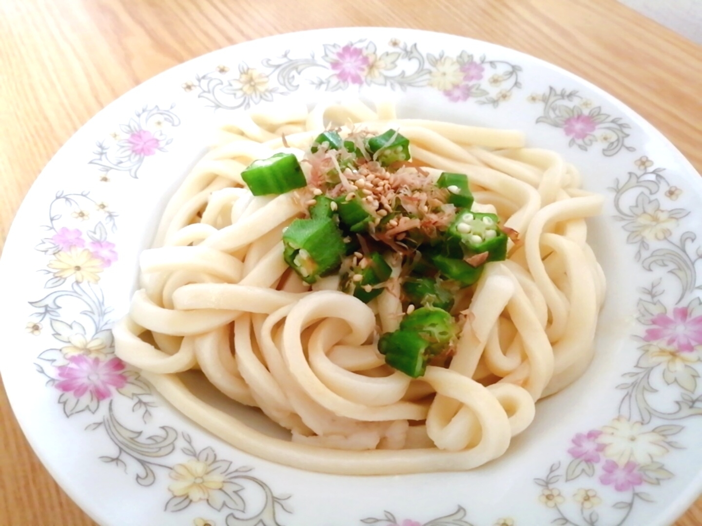 オクラの冷やしうどん