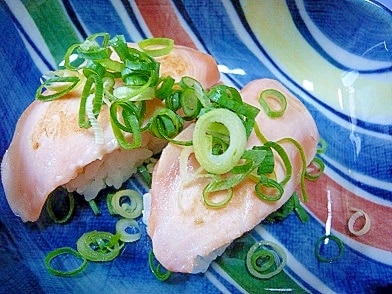 ❤ ネギ塩レモン炙りサーモンにぎり ❤ レシピ・作り方 by ひろりん