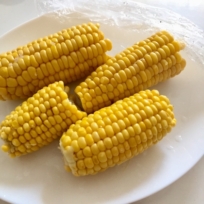 レンジで簡単とうもろこしの蒸し煮