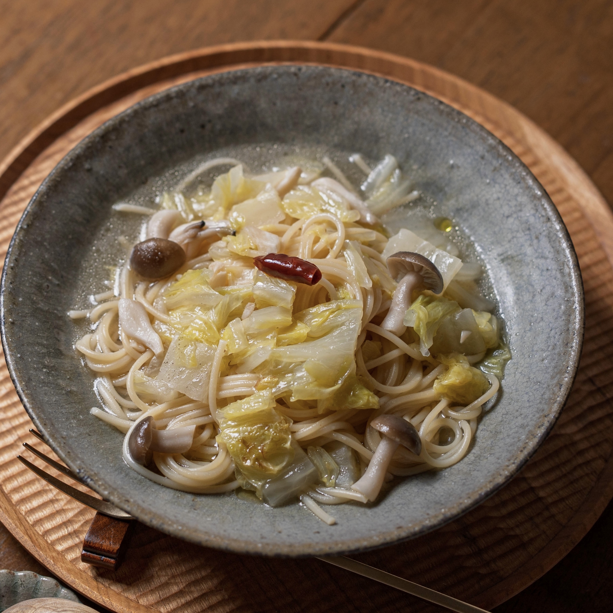白菜のワンパンスープスパゲッティ【洋食・主食】