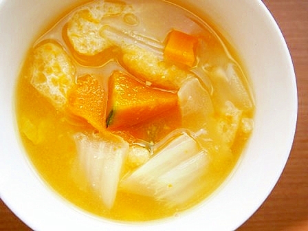 かぼちゃ白菜の味噌汁
