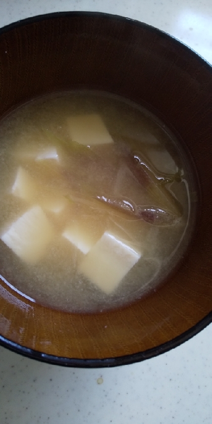 絹豆腐とミョウガのお味噌汁