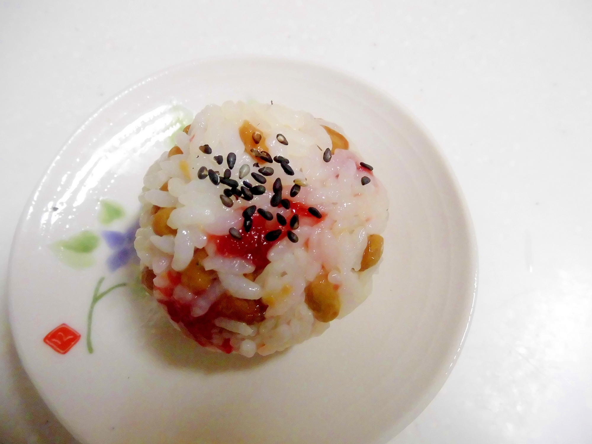 茨城県　水戸納豆と梅のおにぎり