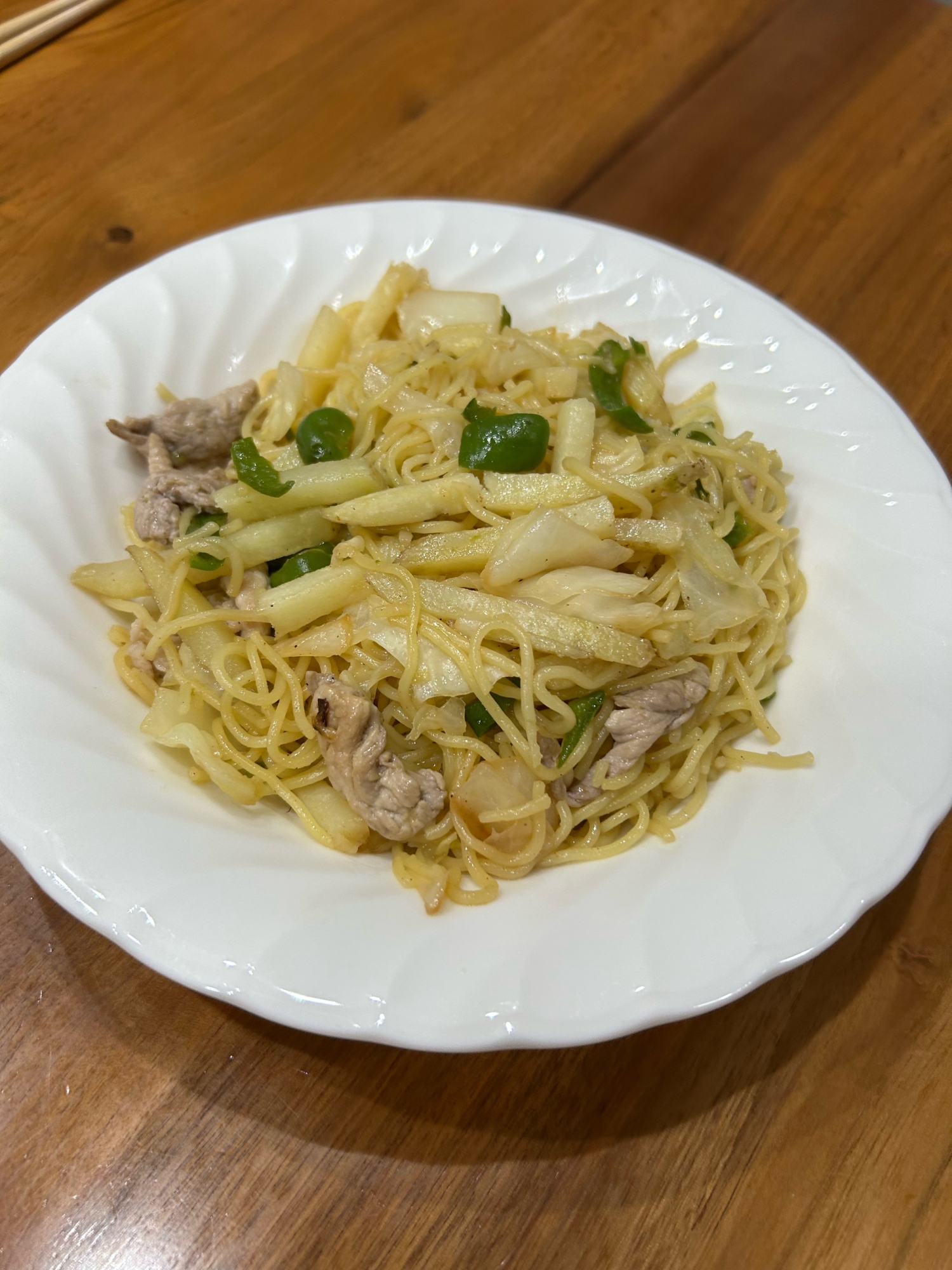 じゃがいも塩焼きそば