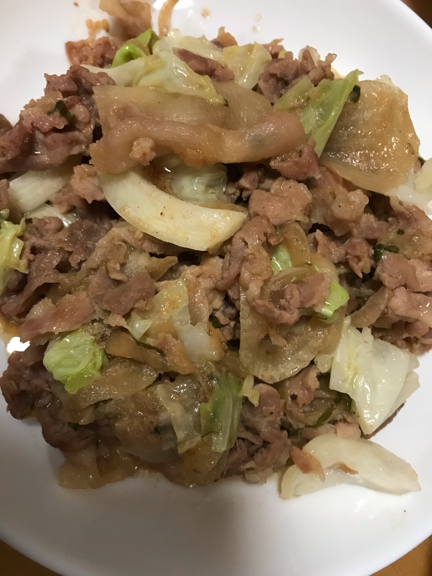 焼肉のたれでパパッと豚肉炒め