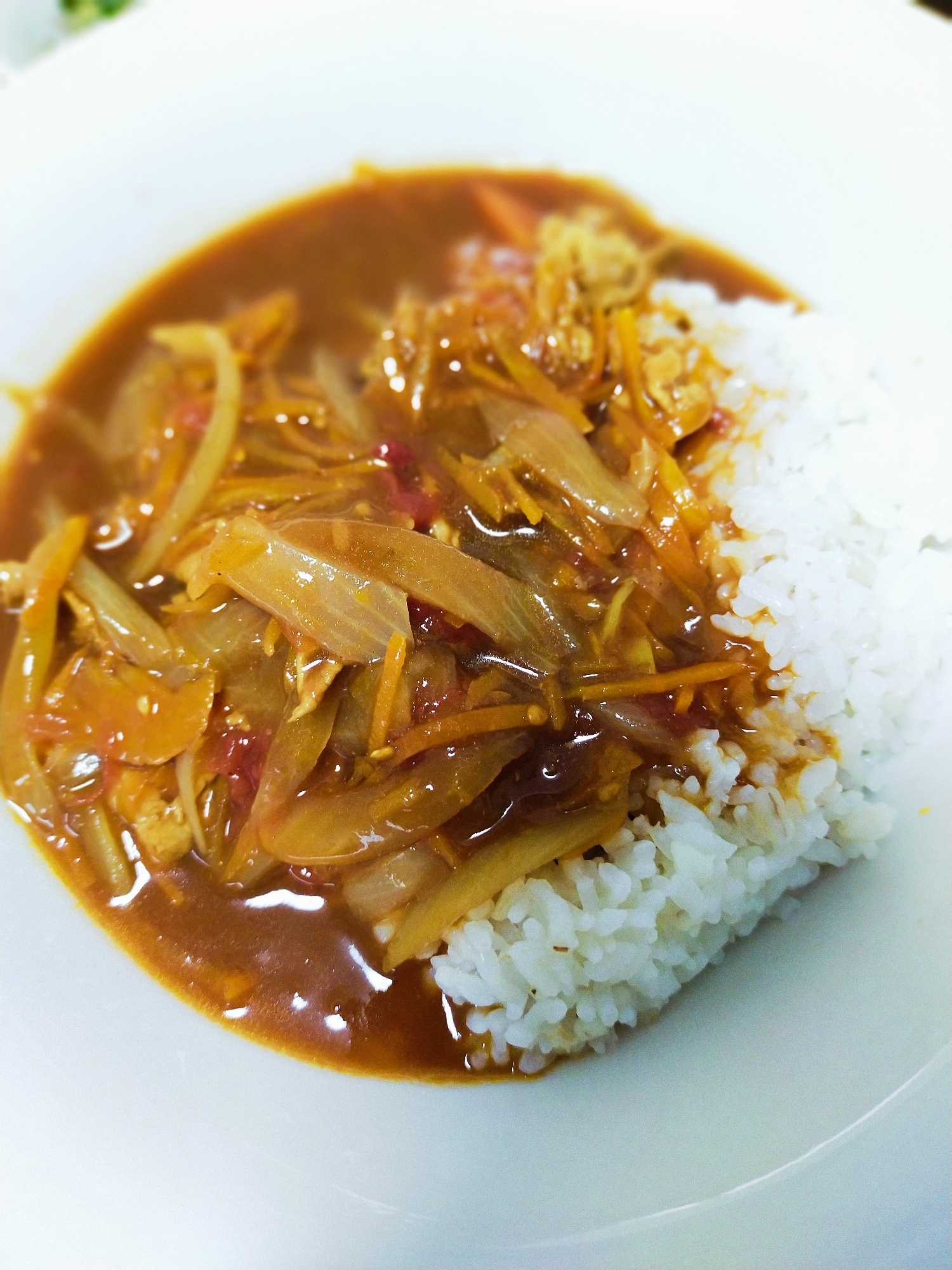 時短で簡単☆トマトたっぷり☆豚肉のカレー