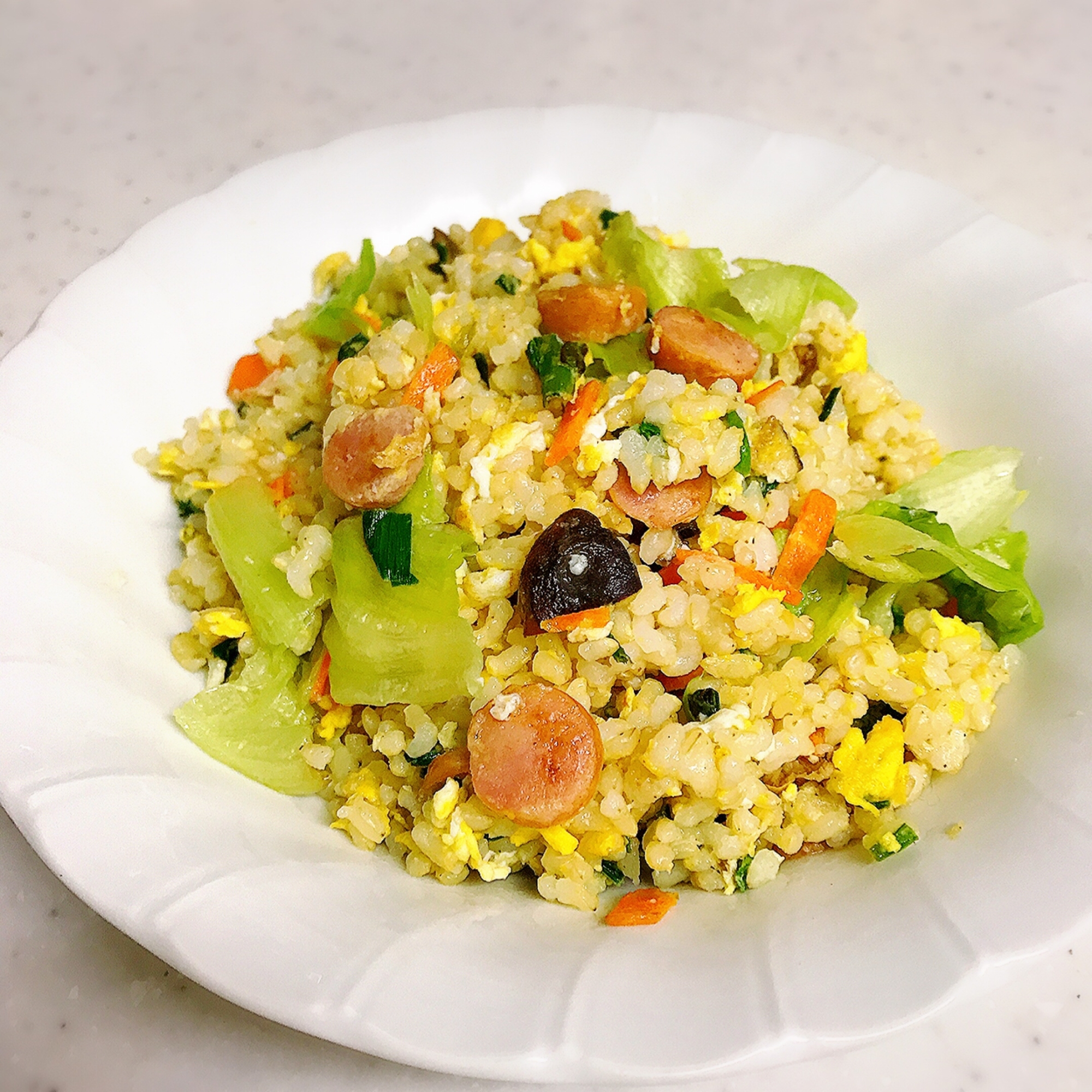 玄米のレタス炒飯✨✨