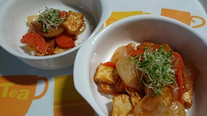 厚揚げとは！！思い付きませんでした(・・;)我が家の厚揚げブームに嬉しい一品です～!
ごちそうさまでしたo(^∇^)o