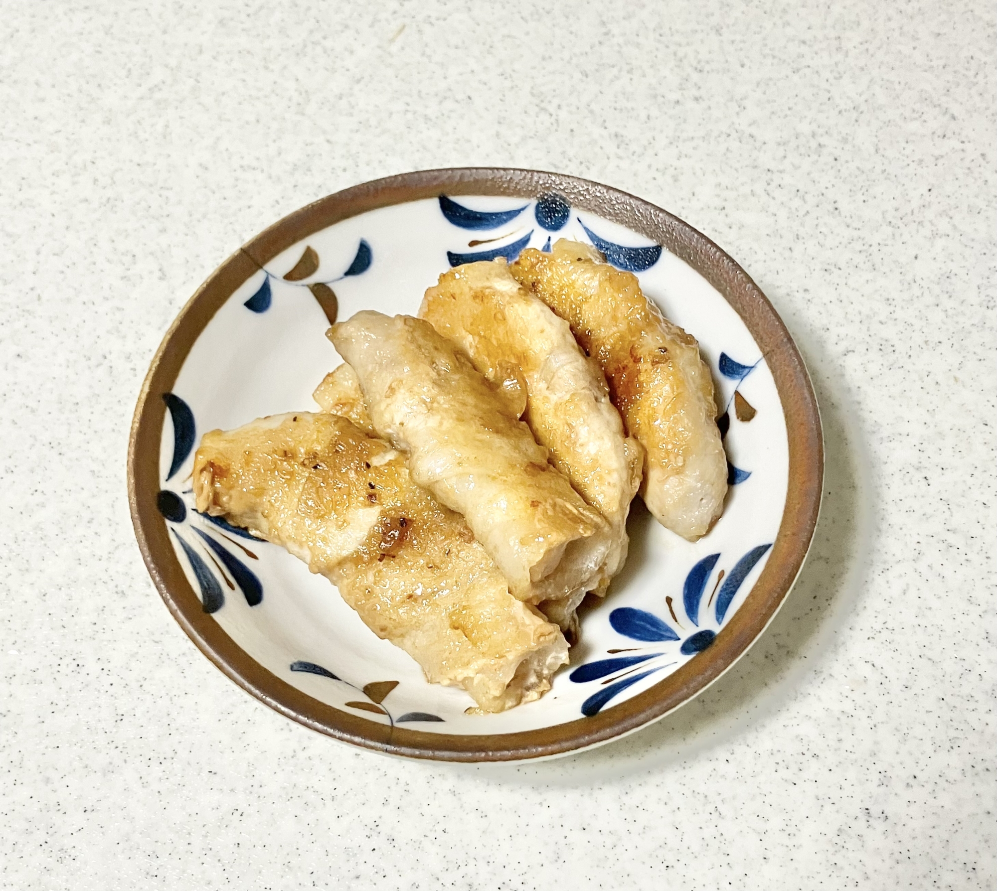 簡単☆蓮根の豚肉巻き黒酢炒め