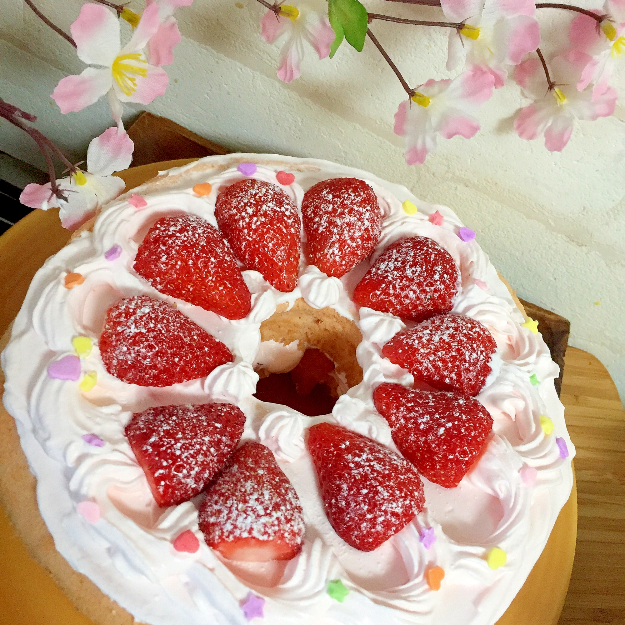 ひなまつり♡ピンクのシフォンケーキ☆