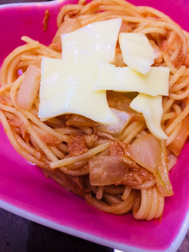 サラスパでツナトマトパスタ