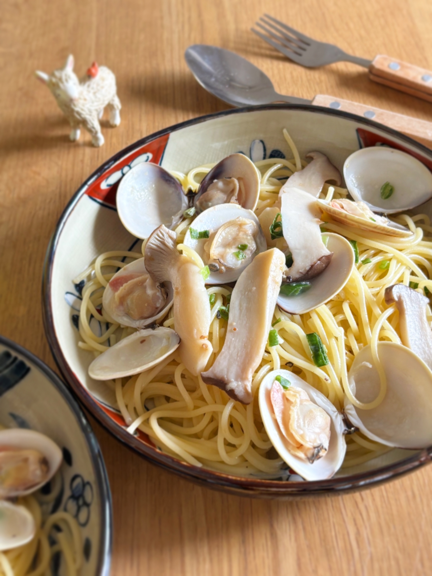 ハマグリとエリンギの旨味パスタ❣️