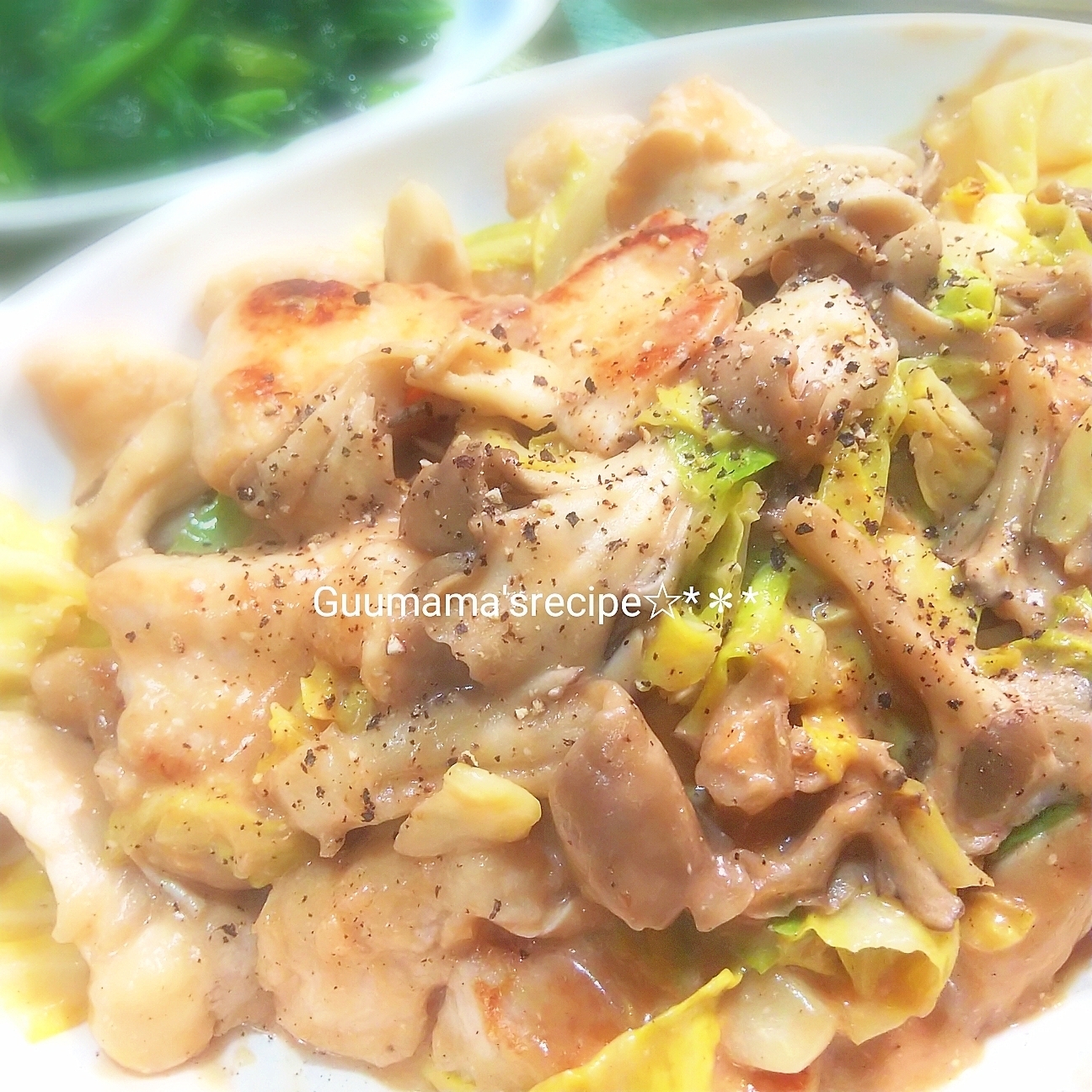 驚愕の柔らかさ♡鶏むね肉とキャベツのオーロラ炒め