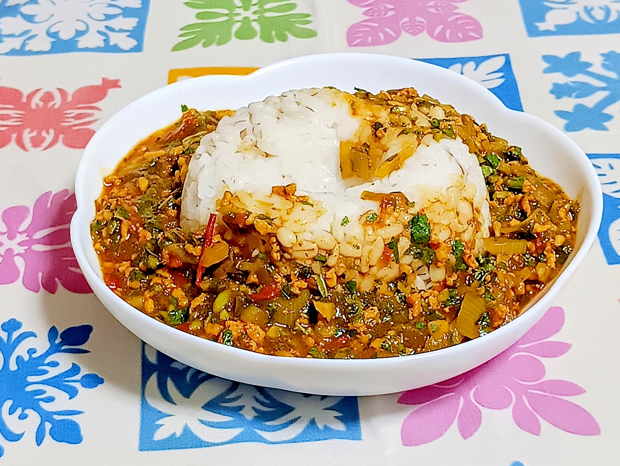 モロヘイヤでネバトロ和風キーマカレー