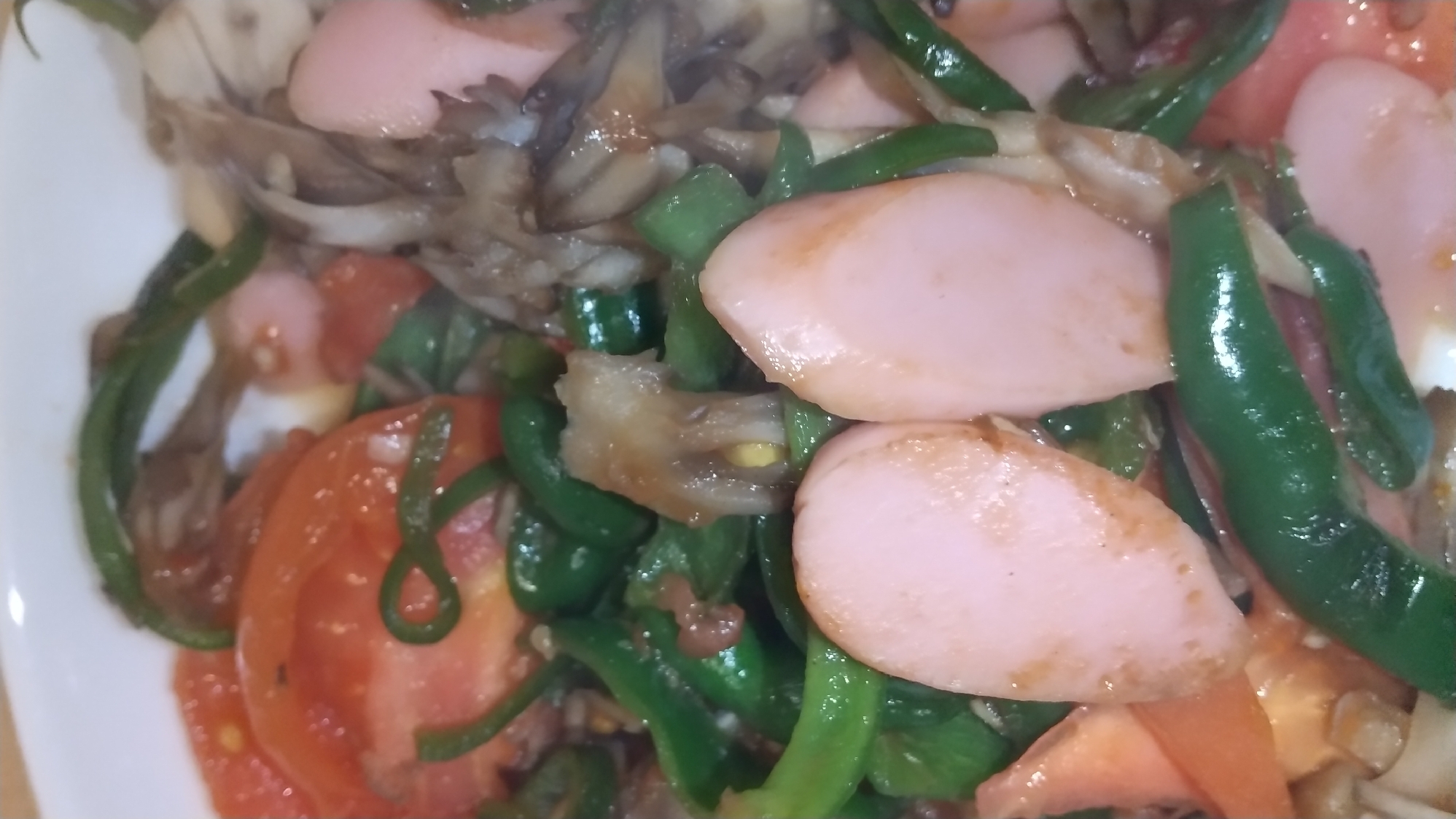 トマトと舞茸の中華炒め