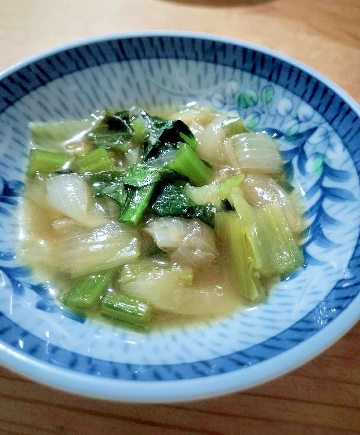 玉ねぎと小松菜の煮物♪