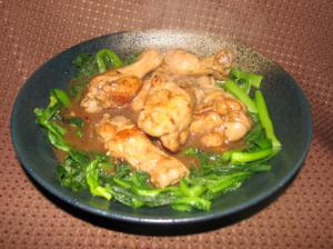 ウイングスティックのオイスターソース煮込み