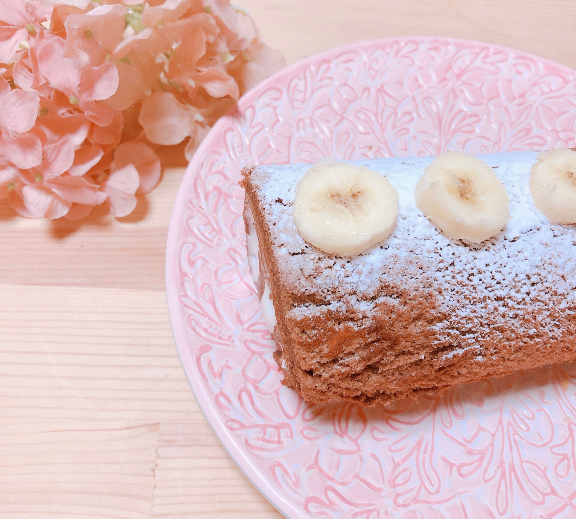 ロールケーキ生地（チョコバナナ味）✧˖°