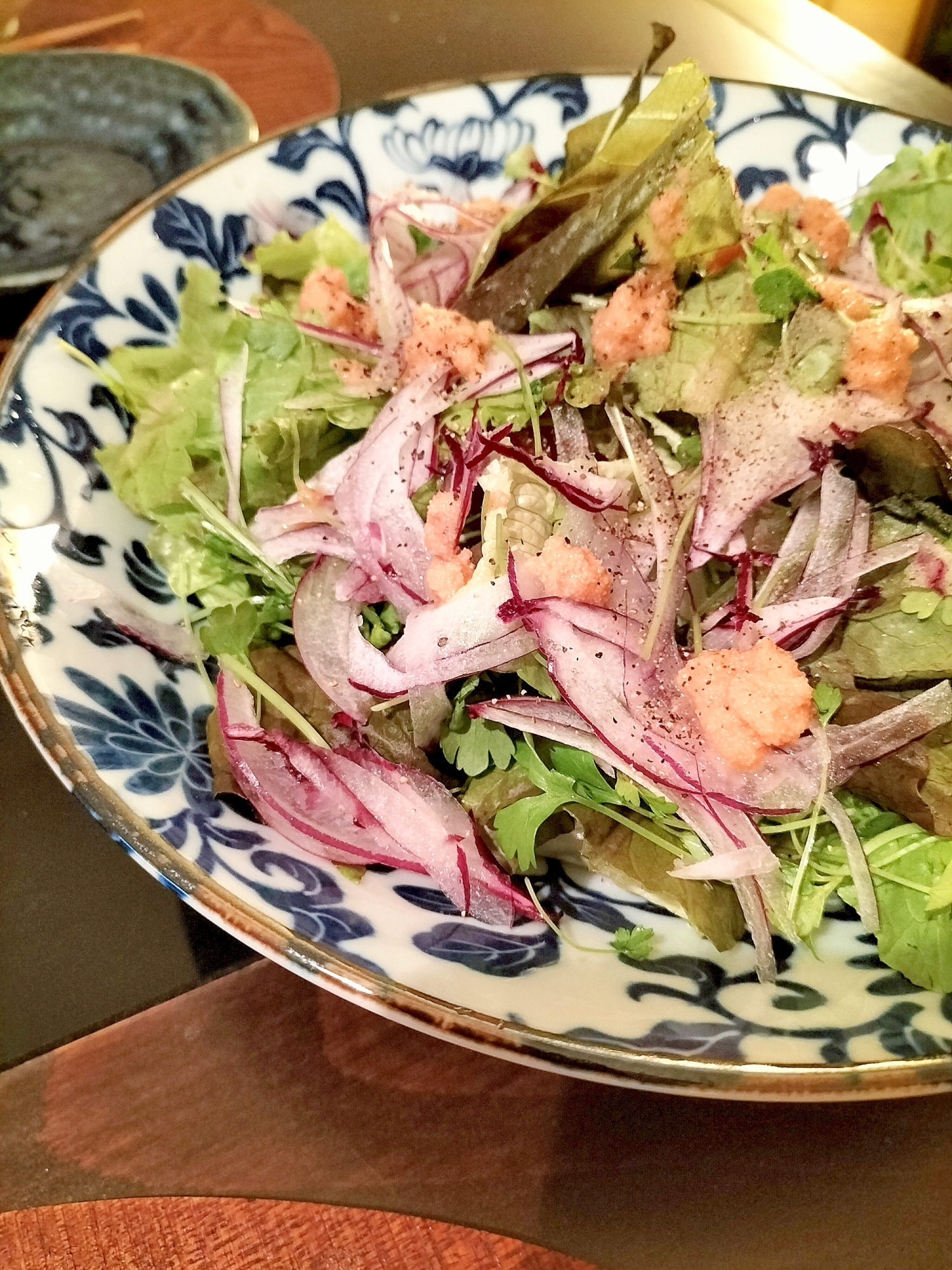 ご馳走サラダに♪こくうま明太子のさっぱりレモンドレ