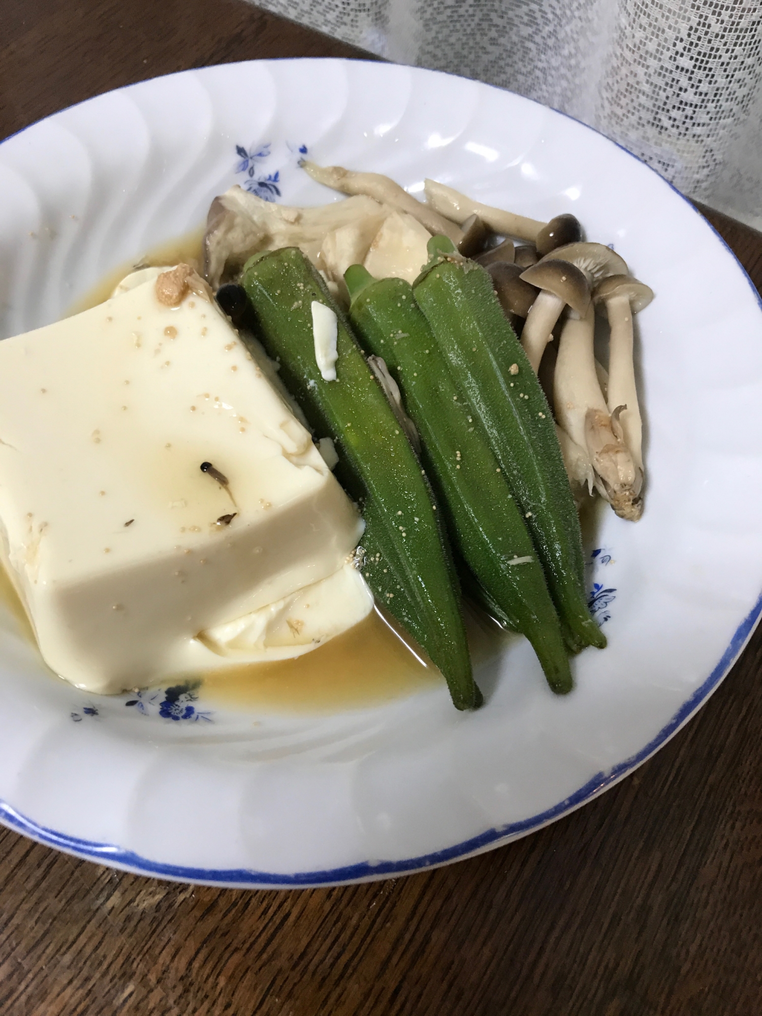 前日の魚の煮汁で豆腐煮