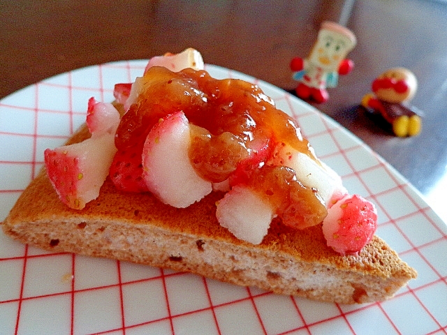 女の子のための♡いちご苺ふすまパンケーキ