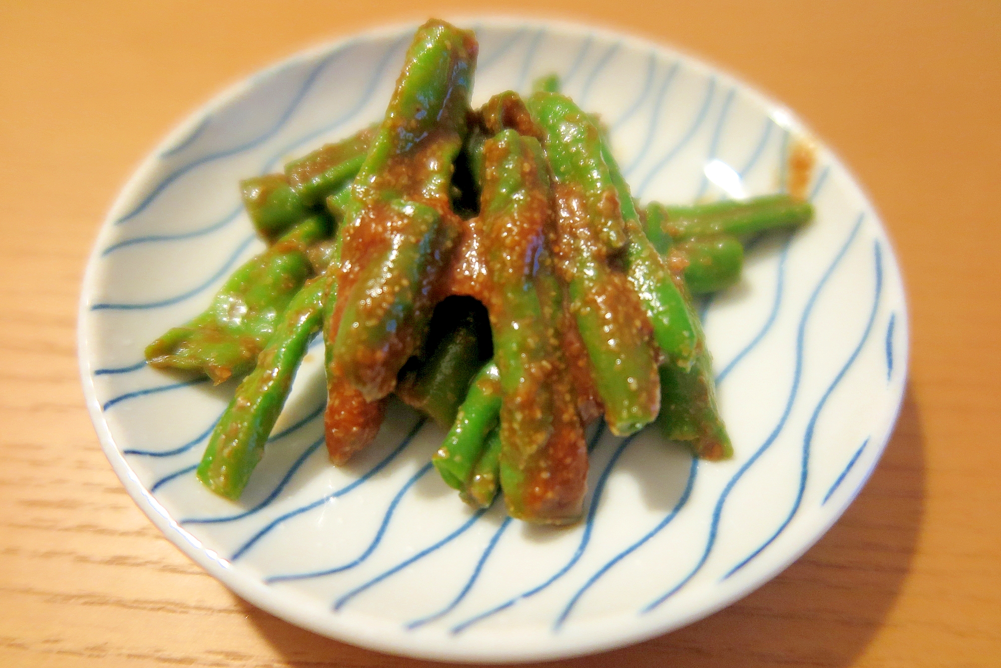 インゲン豆のごま味噌和え