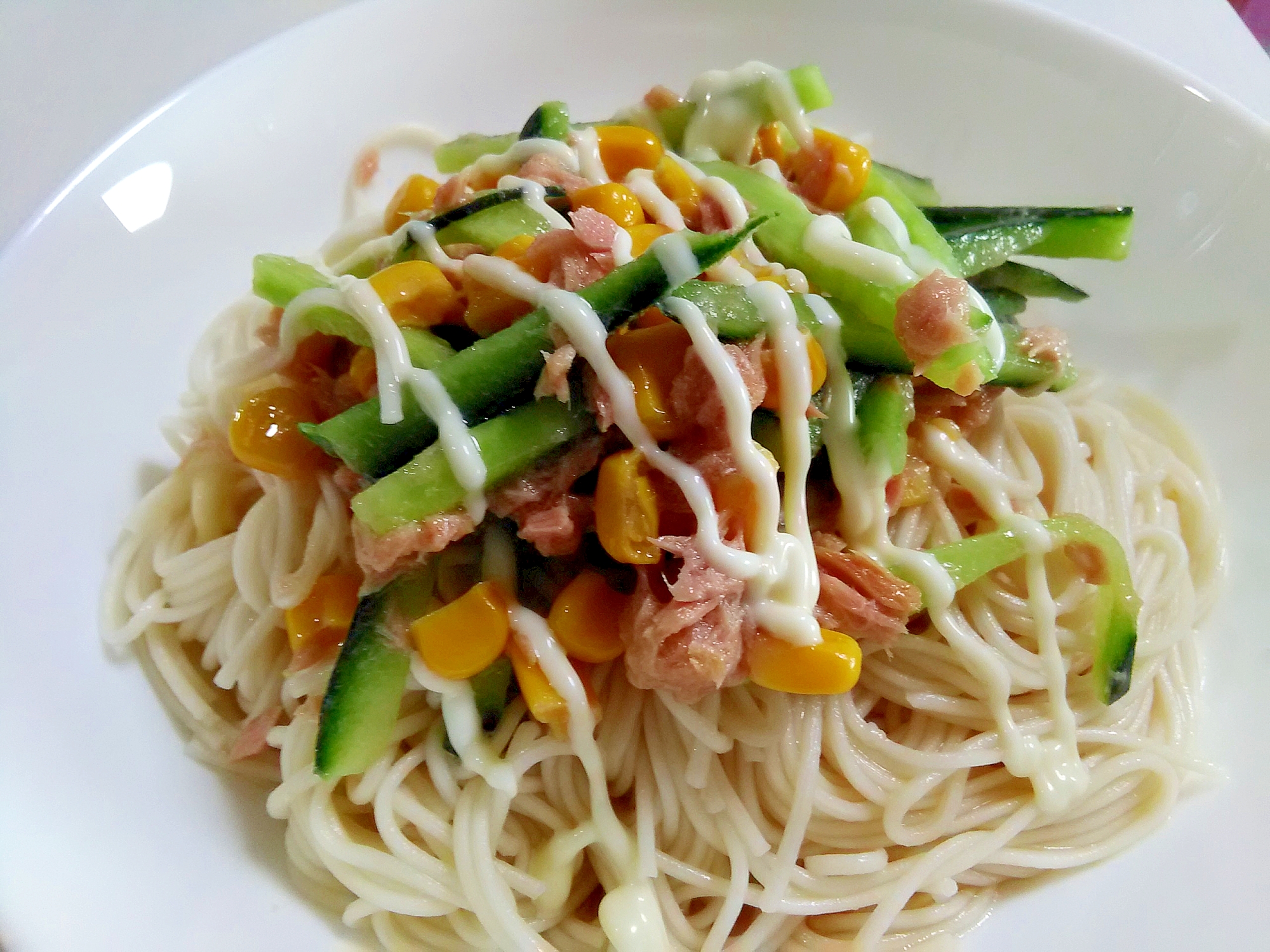 お手軽ランチに☆ツナコーンそうめん