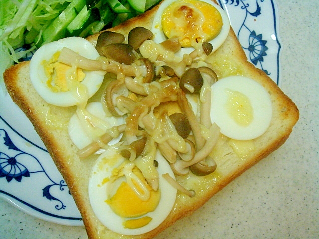しめじとゆで卵の和トースト レシピ 作り方 By ねあっっ 楽天レシピ しめじとゆで卵の和トースト レシピ 作り方 By ねあっっ 楽天レシピ