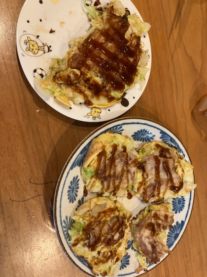 カレー風味のお好み焼き