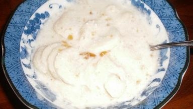 豆乳ヨーグルト梅ジャムのバナナデザート