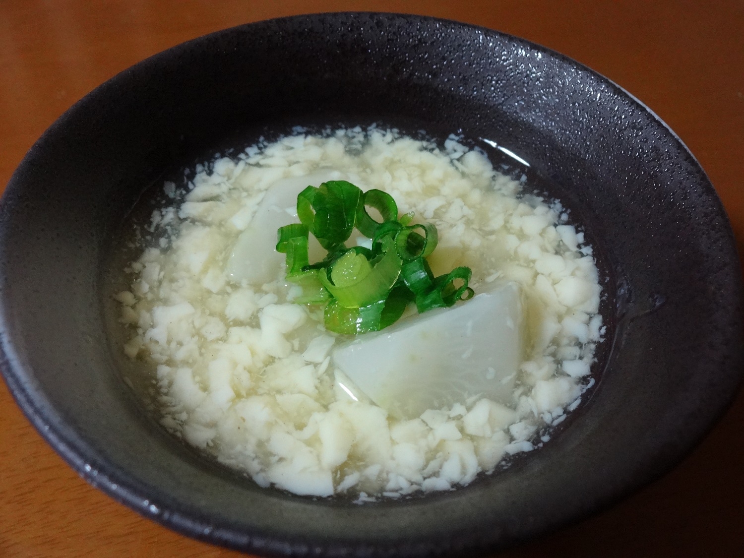 簡単にもう一品！カブの玉子豆腐あんかけ