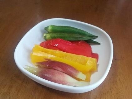 夏野菜のカラフル甘酢漬け