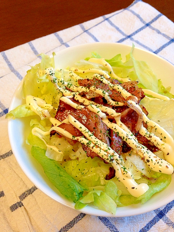 ベーコンレタス丼