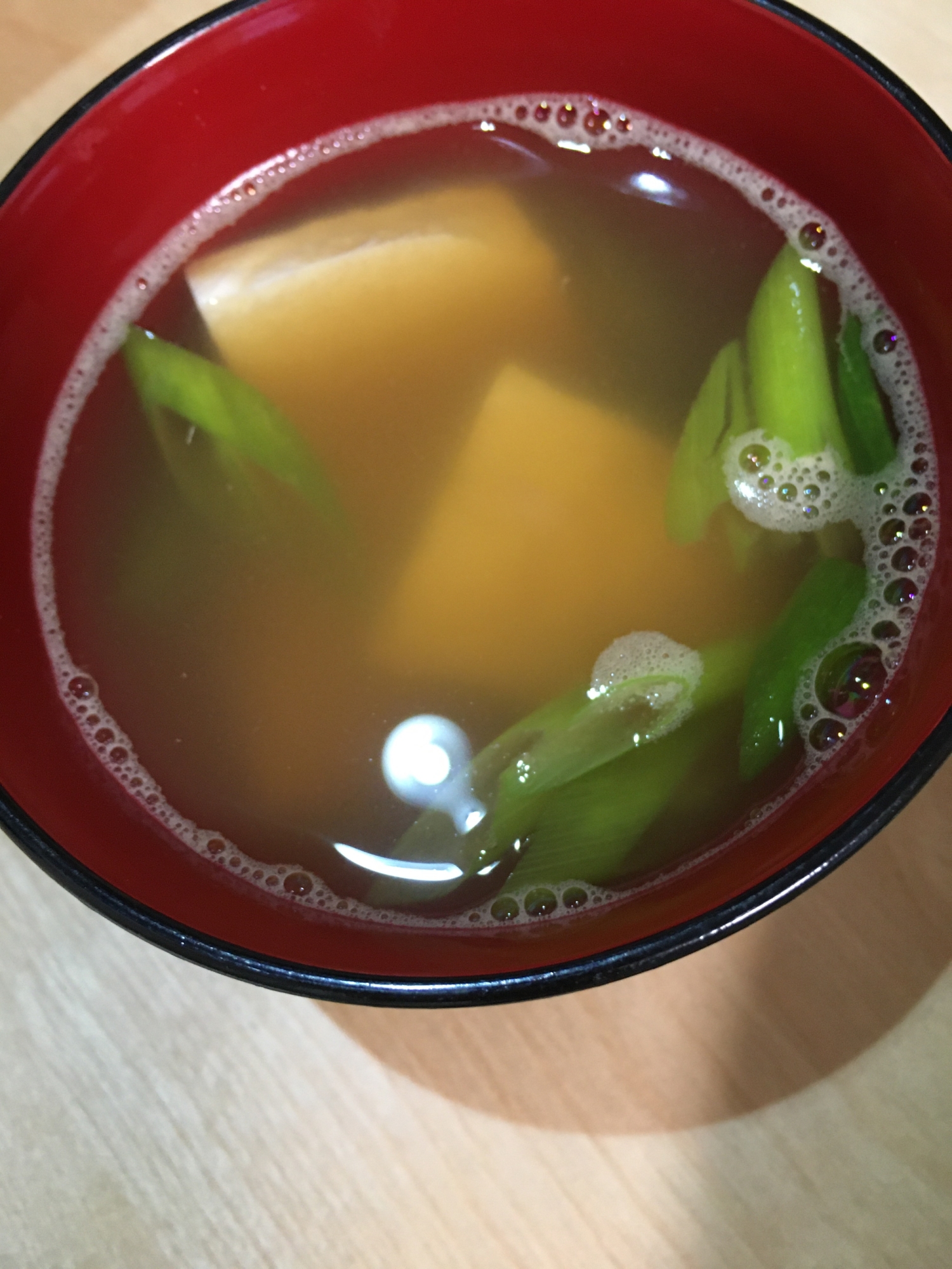 豆腐とネギのスープ