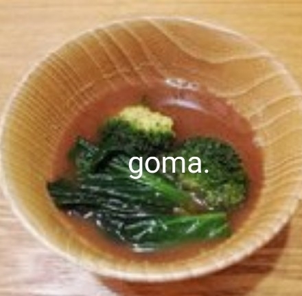 ブロッコリーと小松菜の味噌汁