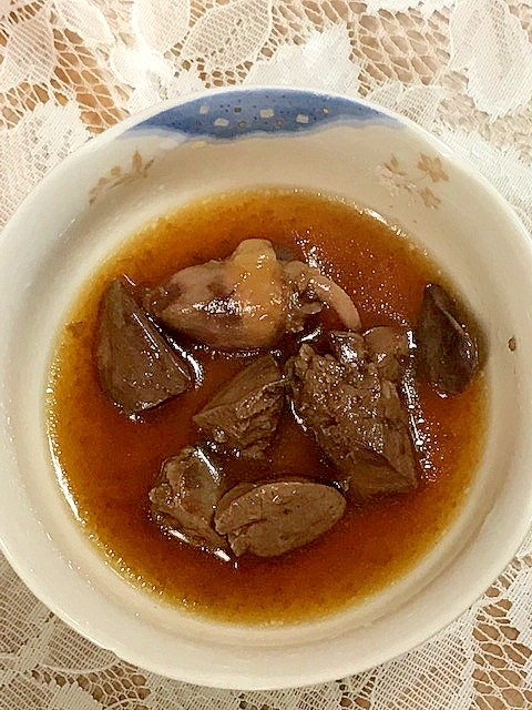 鳥キモの簡単煮物