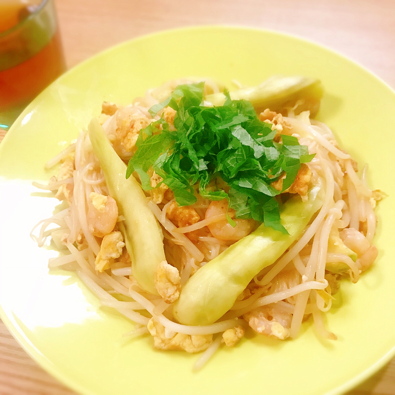 家にある材料で作る☆焼きなすのそうめんパッタイ