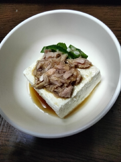 オクラツナ♪冷奴ෆ˚*