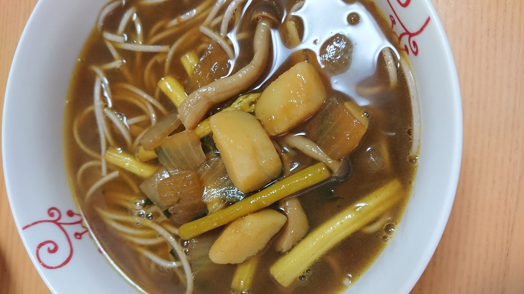 二日目カレーリメイク☆カレー蕎麦！