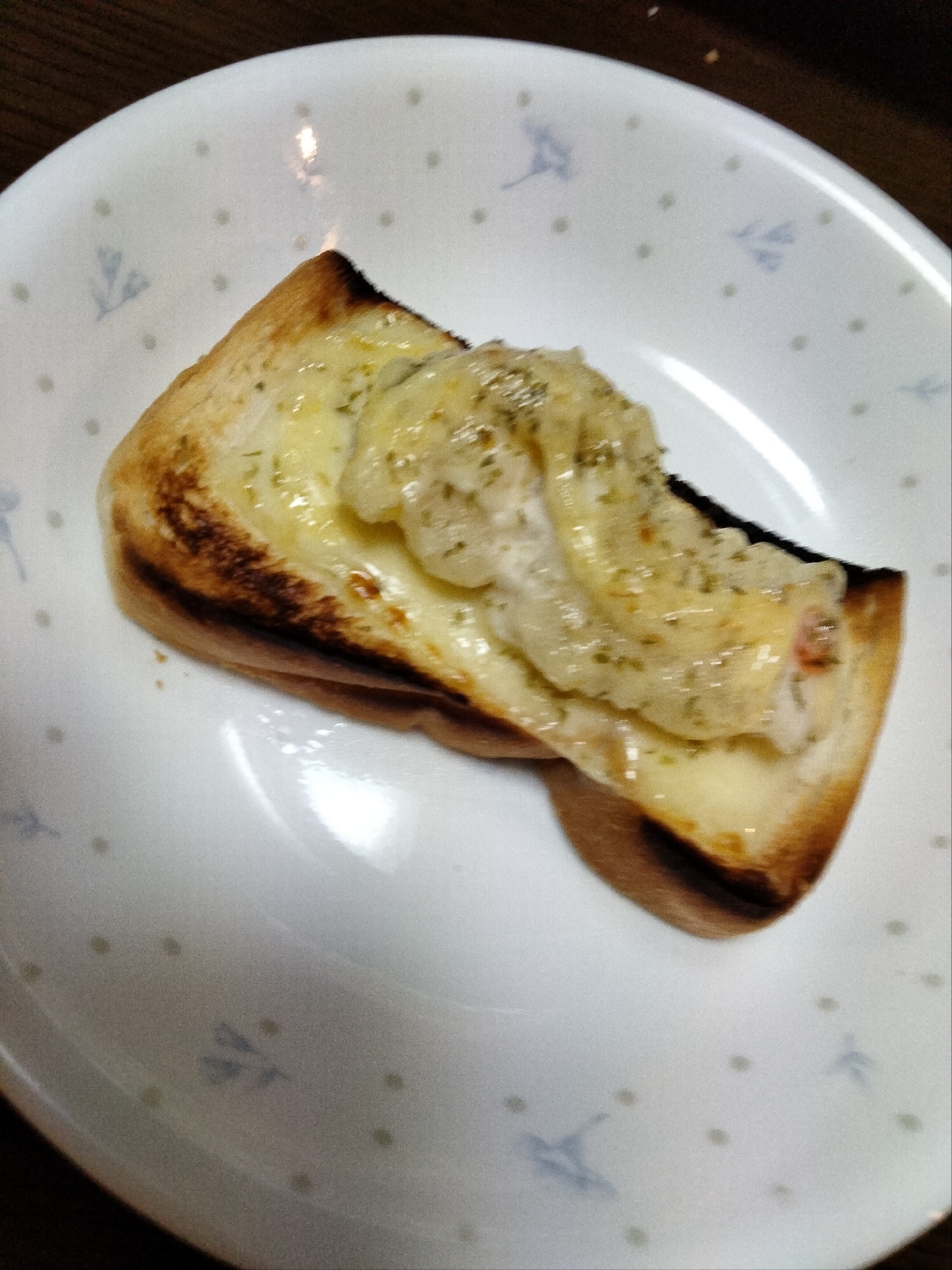 チーズトーストアレンジ ポテトサラダ&青のりマヨ