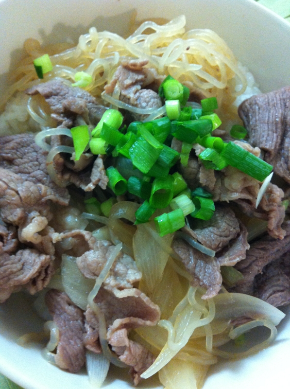 麺つゆで☆牛丼