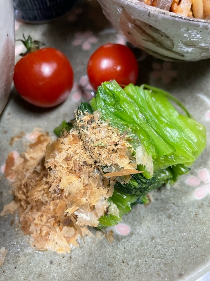 小松菜と干しエビのおひたし