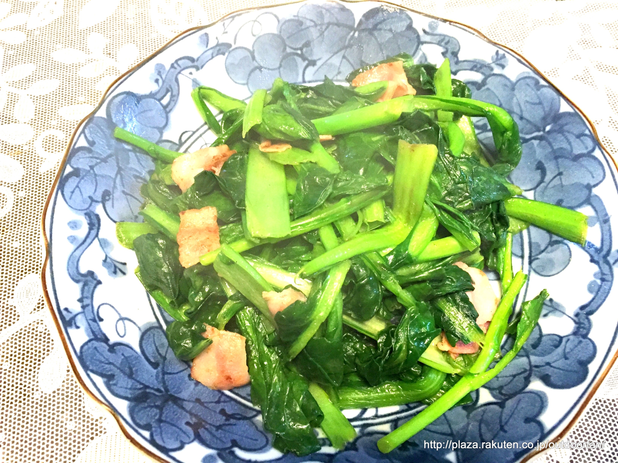 フライパン1つだけの簡単☆小松菜のベーコン炒め