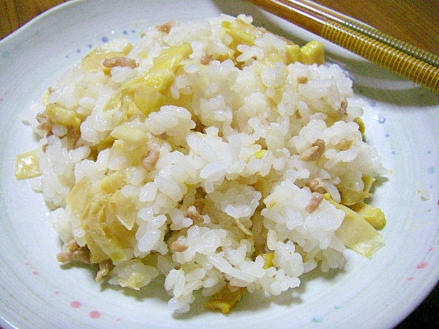 豚ミンチと冷凍筍で簡単!美味しい!筍炒飯!
