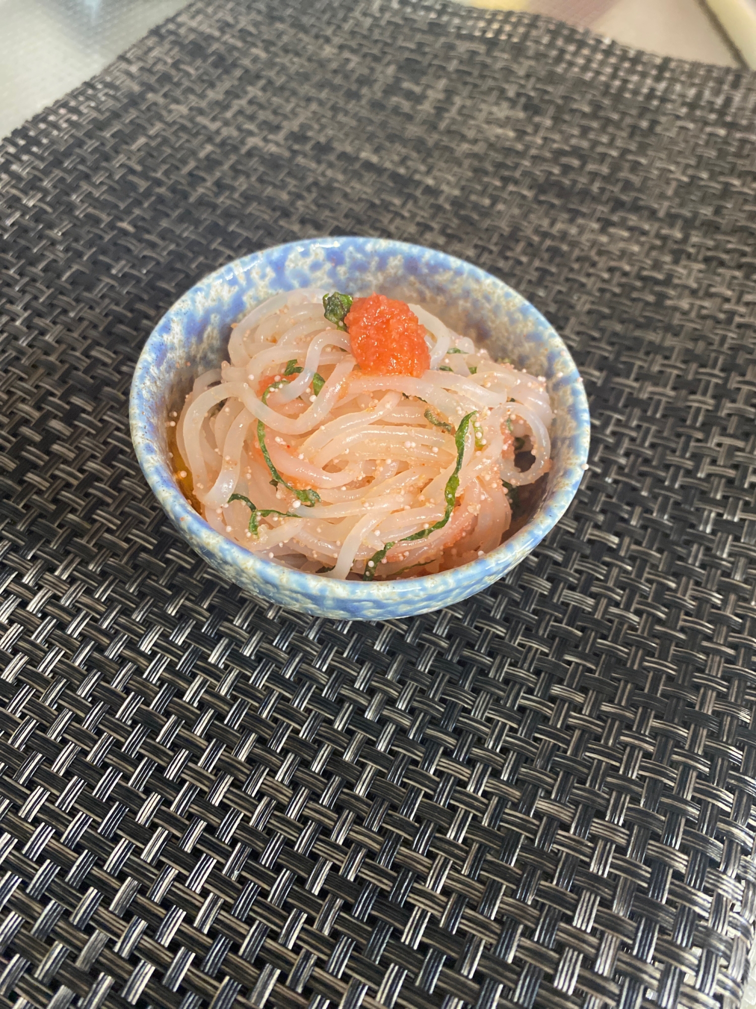 ヘルシー!糸こんにゃくと明太子と大葉だけでうまっ!