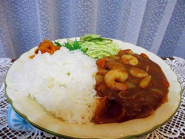 海老カレーセット