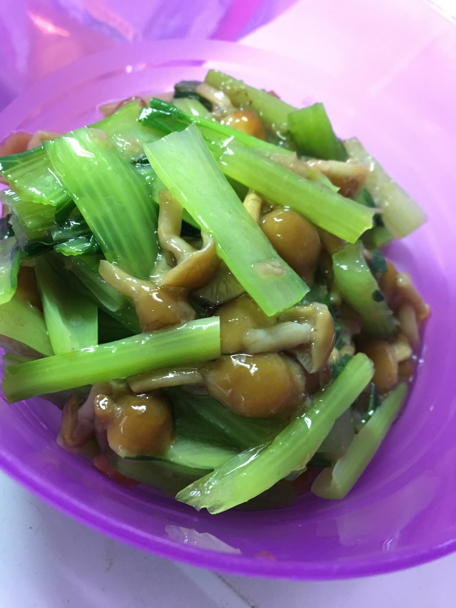 パパ飯☆簡単☆なめこと小松菜のお浸し