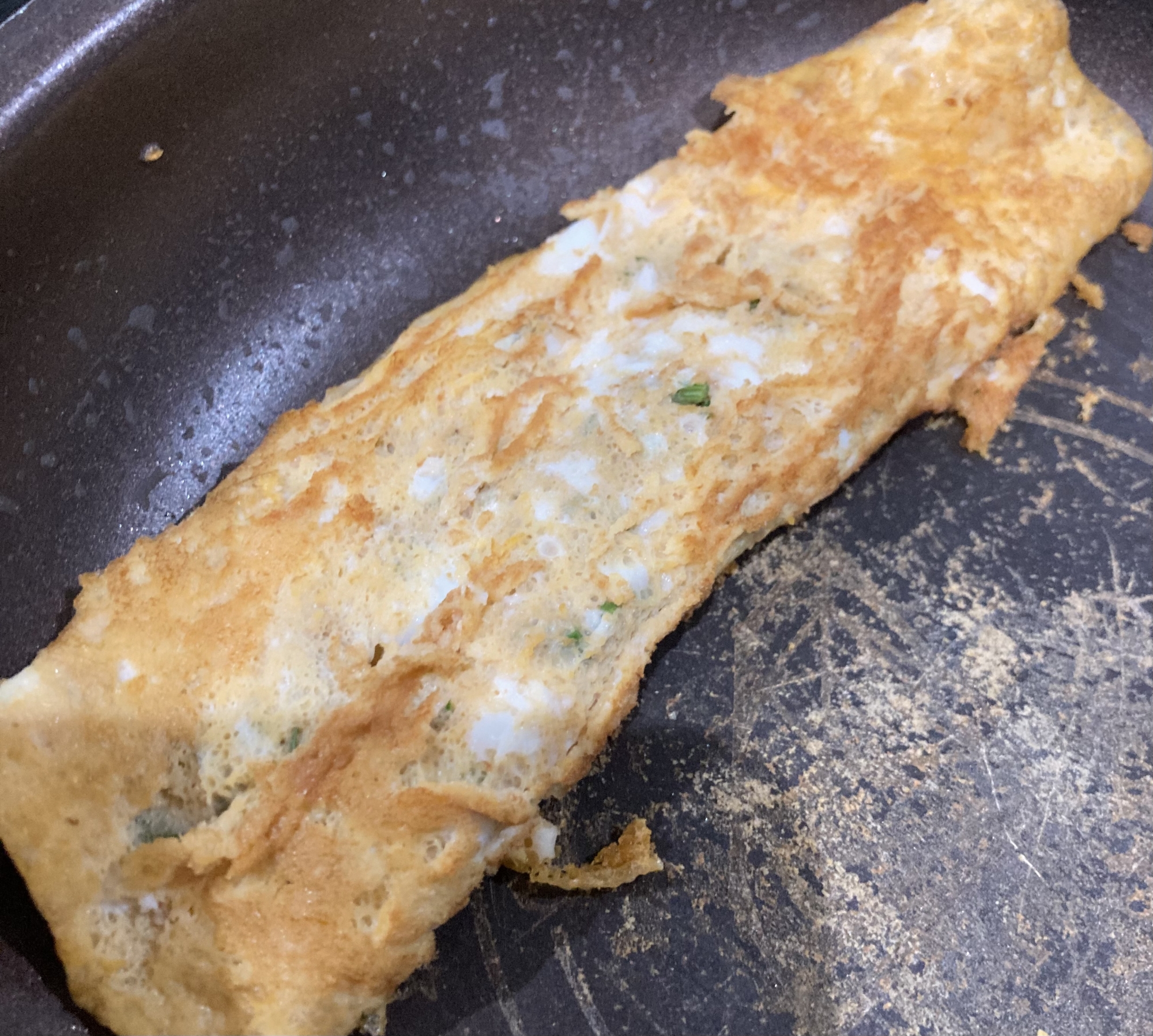 たけのこと菜花の卵焼き