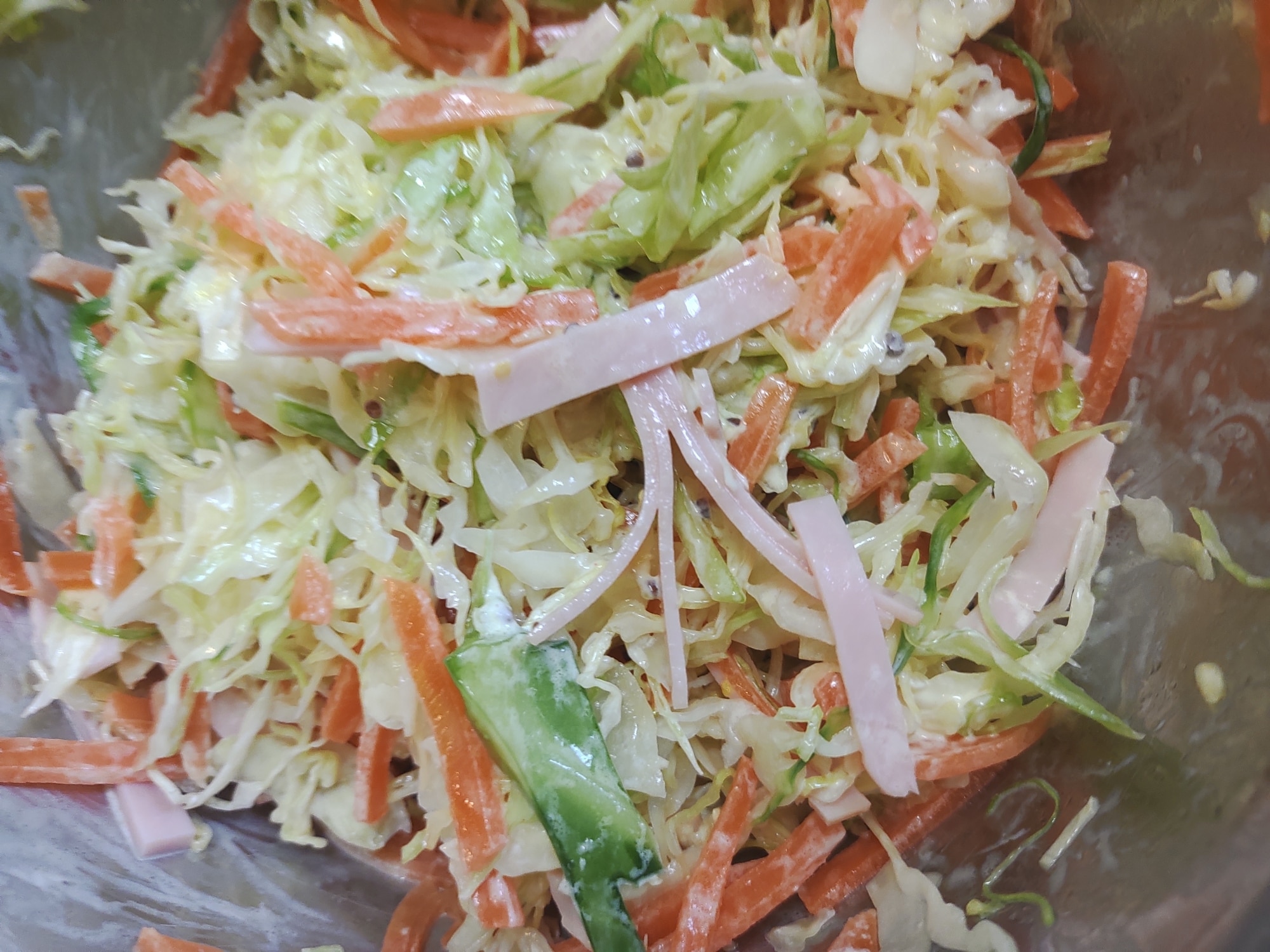 つくったよレポート「キャベツとにんじんとハムのコールスローサラダ」｜楽天レシピ